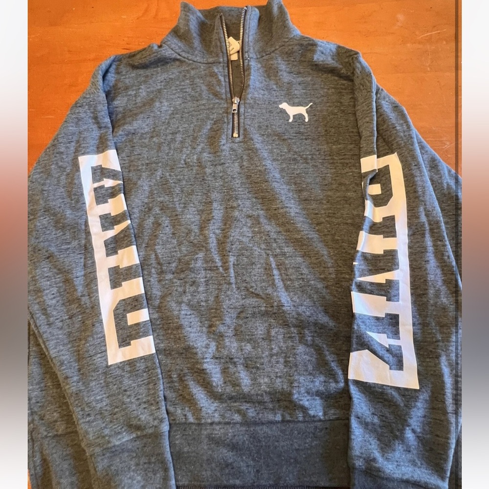 Pink | quarter zip sweatshirt